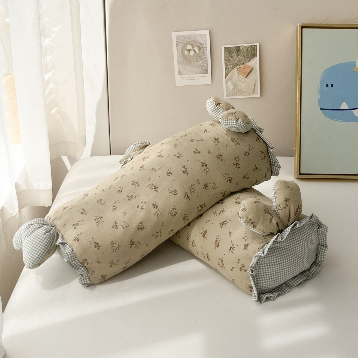 91家纺网 家纺一手货源 找家纺 （总）小桃姐家纺 直播爆款全棉双层纱卡通荞麦枕芯枕头儿童学生成人护颈枕兔兔荞麦枕