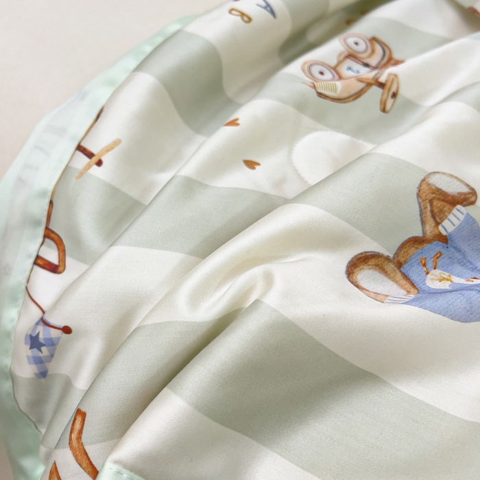 91家纺网 家纺一手货源 找家纺 御棉坊 2026春夏A类天丝活性印染儿童大豆夏被宝宝夏凉被幼儿园午睡空调被薄被子 摇摇熊