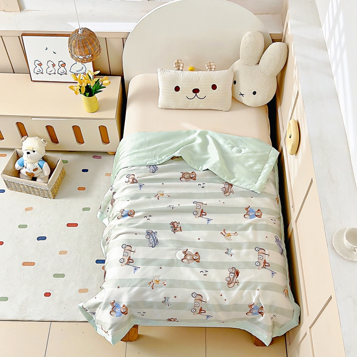 御棉坊 2026春夏A类天丝活性印染儿童大豆夏被宝宝夏凉被幼儿园午睡空调被薄被子 摇摇熊