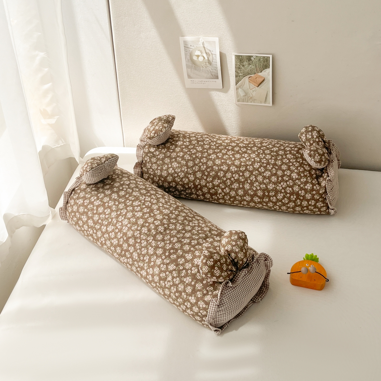 91家纺网 家纺一手货源 找家纺 小桃姐家纺 直播爆款全棉双层纱卡通荞麦枕芯枕头儿童学生成人护颈枕兔兔荞麦枕 摩卡