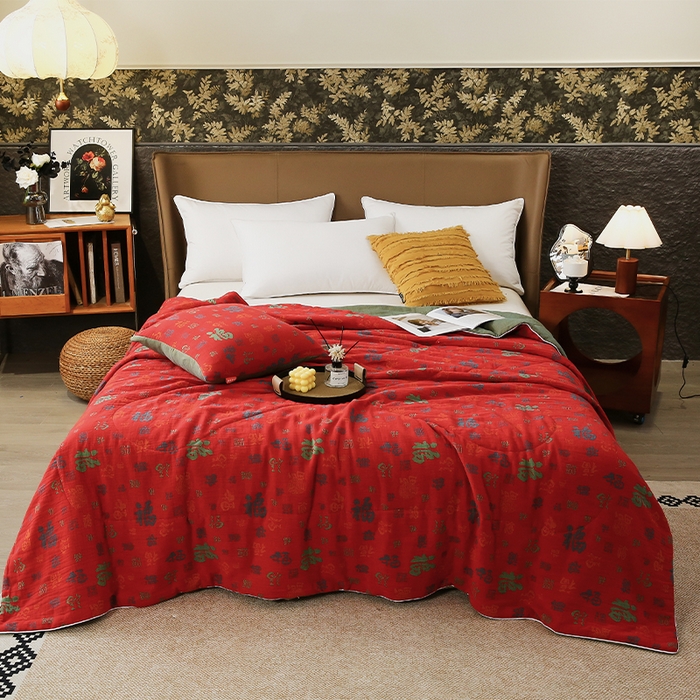 （总）春皖家纺 2026新款全棉双层纱夏被系列-百福