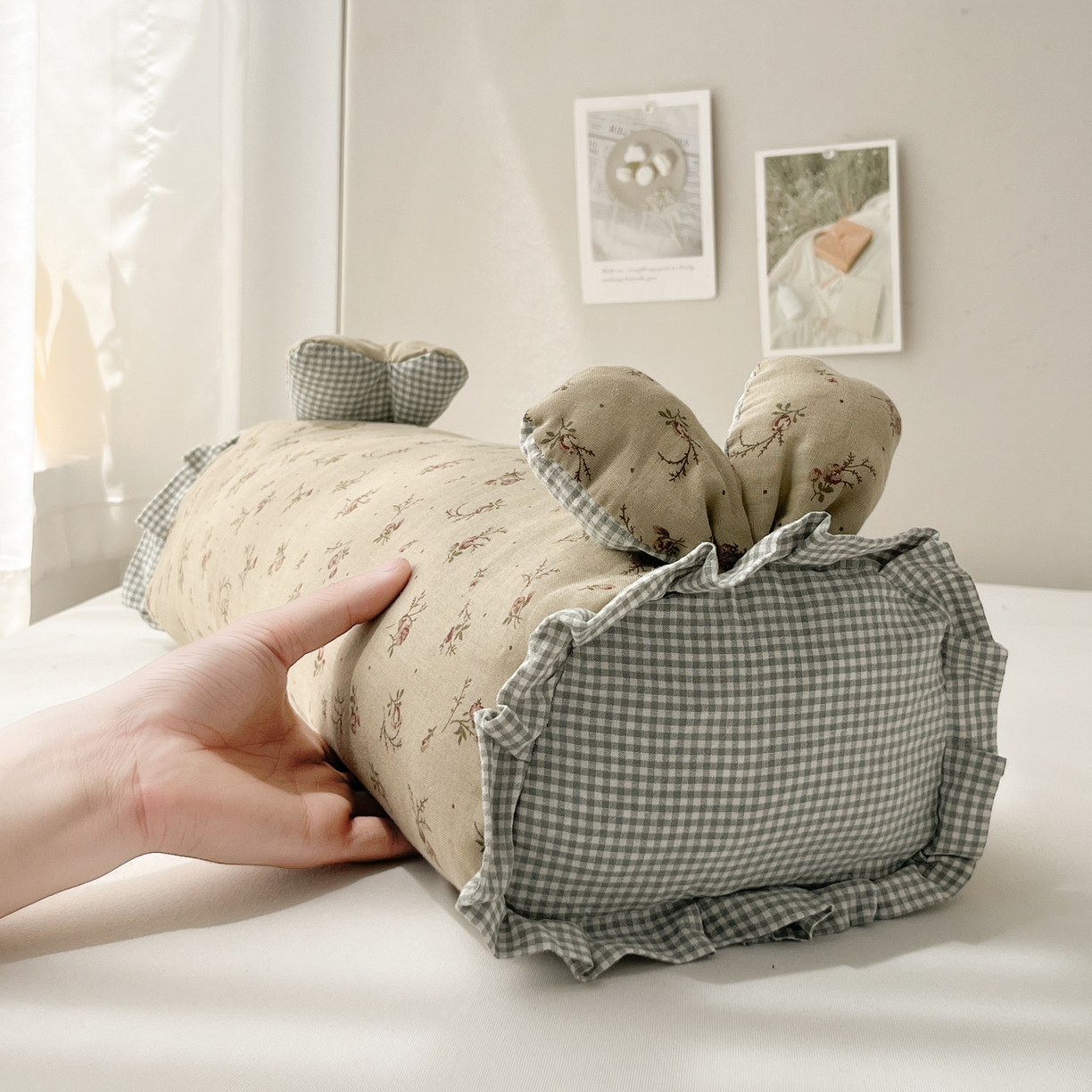 91家纺网 家纺一手货源 找家纺 小桃姐家纺 直播爆款全棉双层纱卡通荞麦枕芯枕头儿童学生成人护颈枕兔兔荞麦枕 一粟桔梗