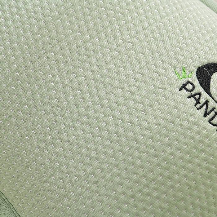 91家纺网 家纺一手货源 找家纺 小桃姐家纺 2025新款熊猫卡通小恐龙刺绣荞麦枕 枕头枕芯 绿色-小熊猫