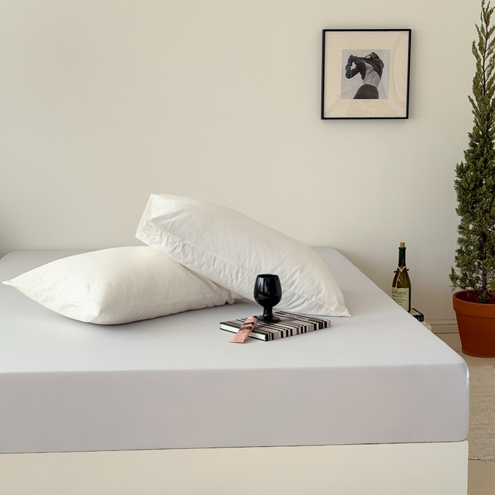 91家纺网 家纺一手货源 找家纺 法芙娜家纺 2026新款纯色165克双面锦氨凉感冰皮床笠 灰色