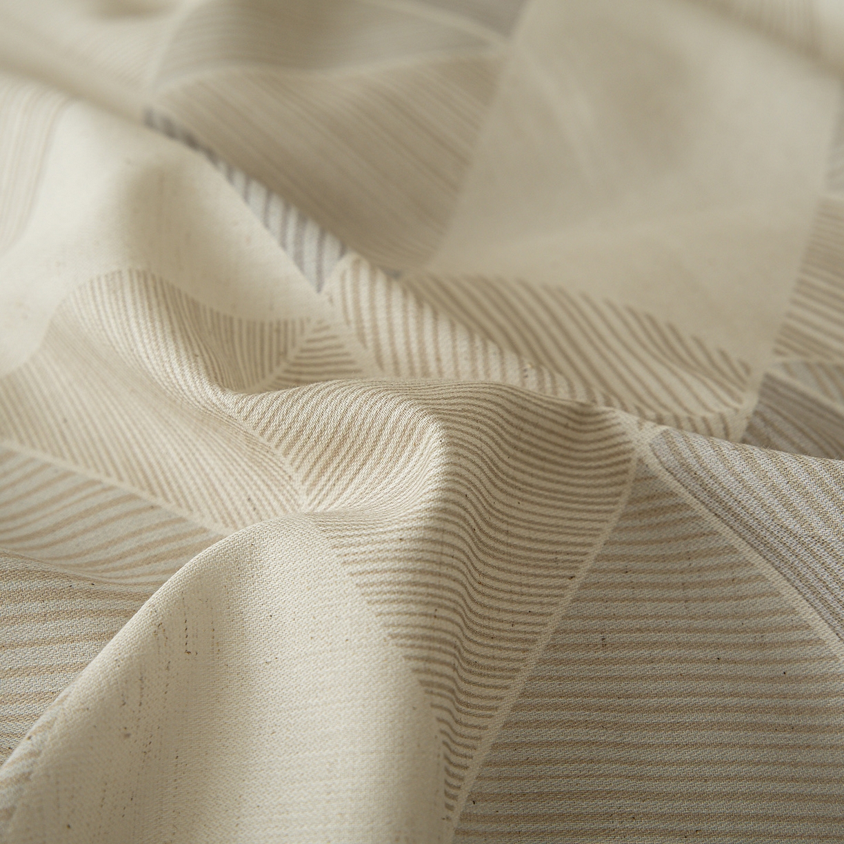 91家纺网 家纺一手货源 找家纺 桃子家居 2026新款A类纯棉棉麻三角针工艺贝壳边简约水洗棉麻四件套系列 棉麻-三角针菱序