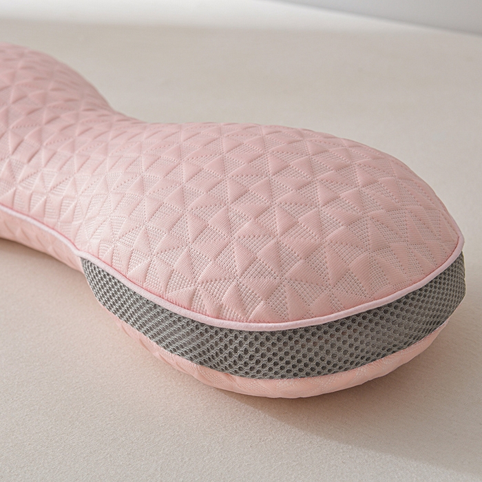 91家纺网 家纺一手货源 找家纺 （总）小桃姐家纺 2025新款凉感冰丝苦荞骨形护颈枕 枕头枕芯