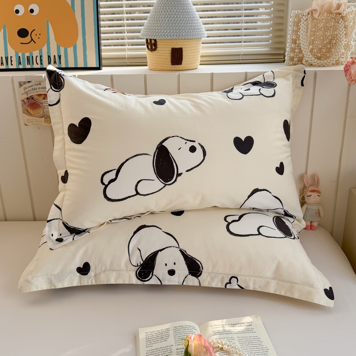 91家纺网 家纺一手货源 找家纺 （总）百寐 2026新款13372全棉信封印花系列枕套