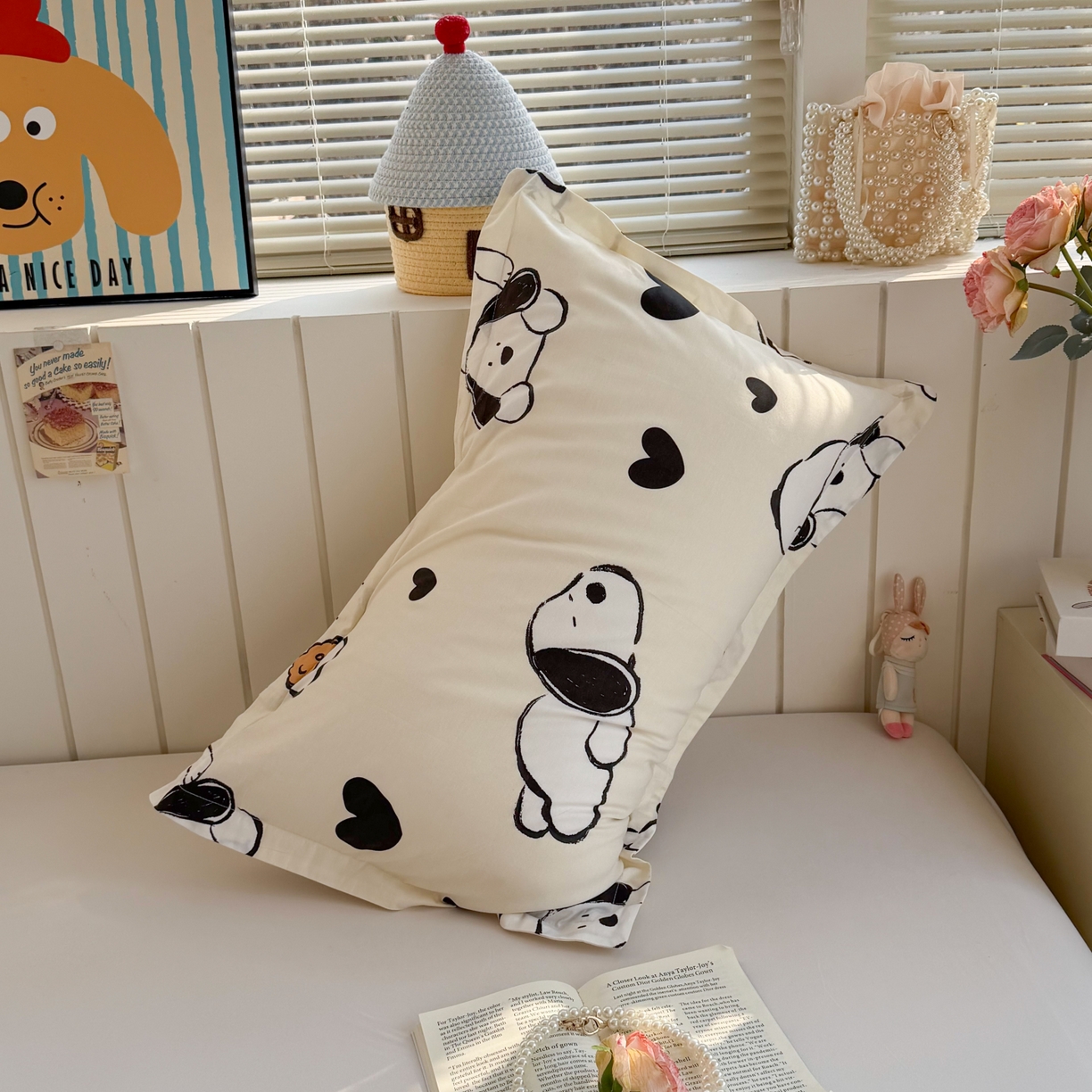 91家纺网 家纺一手货源 找家纺 （总）百寐 2026新款13372全棉信封印花系列枕套