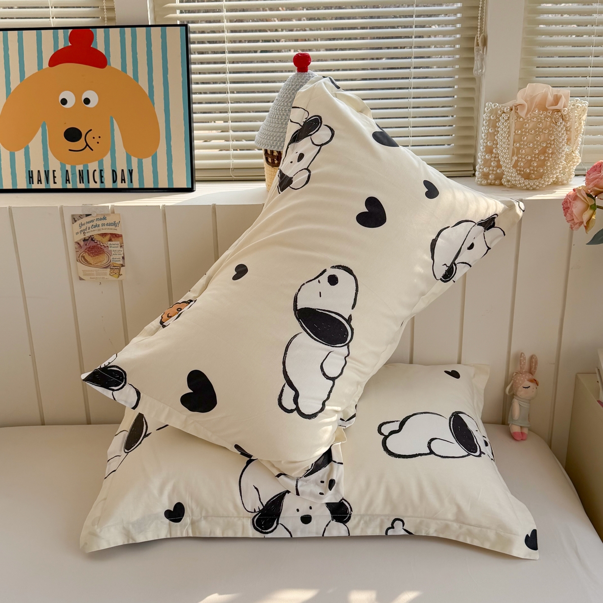 91家纺网 家纺一手货源 找家纺 （总）百寐 2026新款13372全棉信封印花系列枕套