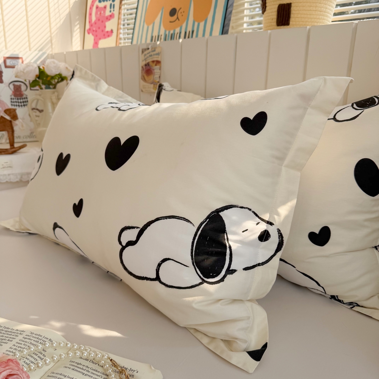 91家纺网 家纺一手货源 找家纺 （总）百寐 2026新款13372全棉信封印花系列枕套