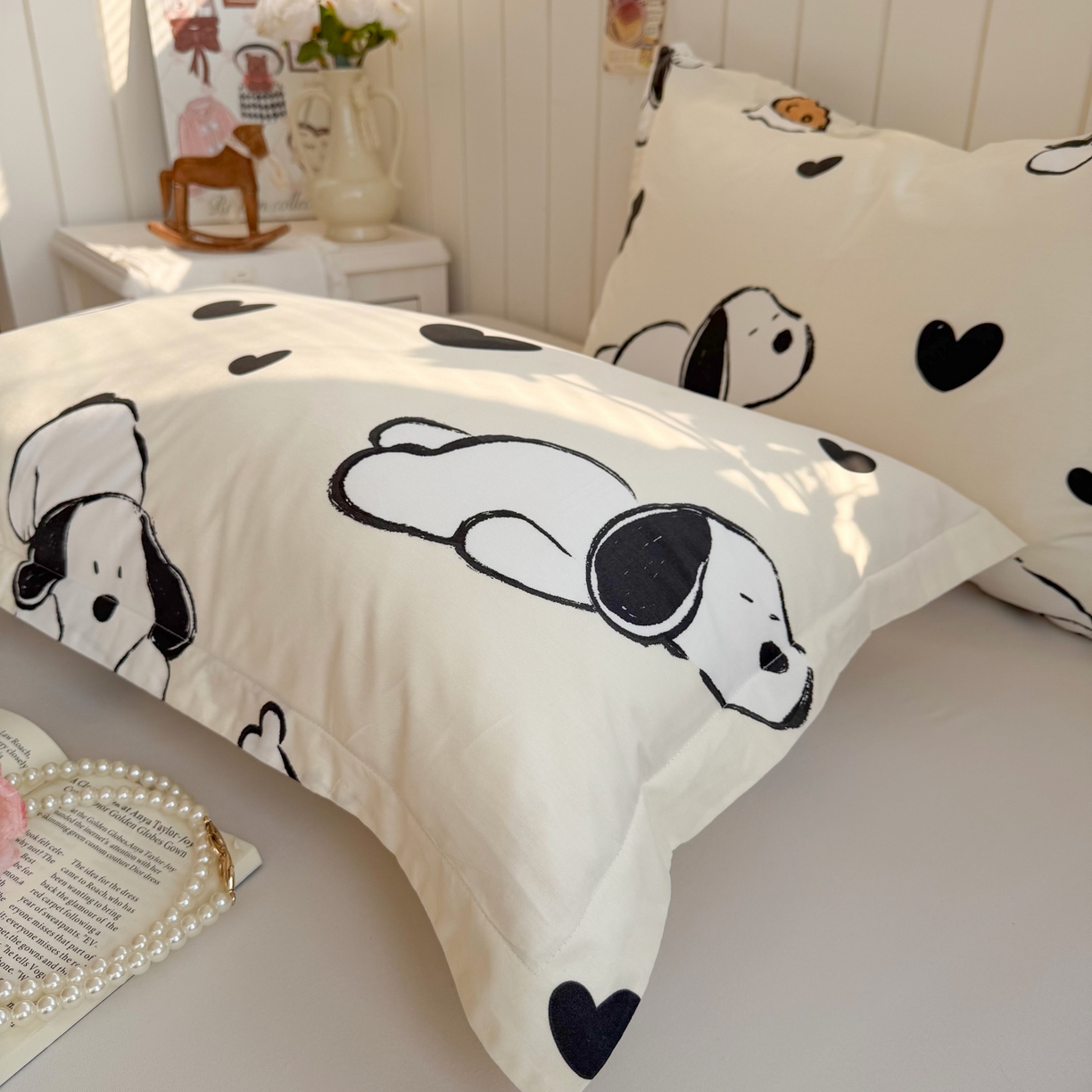 91家纺网 家纺一手货源 找家纺 （总）百寐 2026新款13372全棉信封印花系列枕套