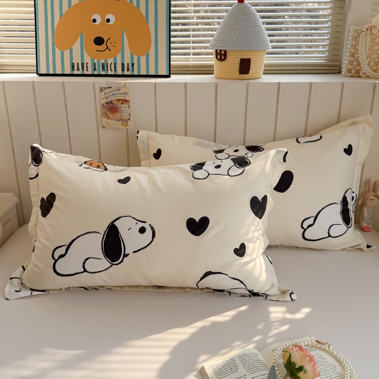 91家纺网 家纺一手货源 找家纺 （总）百寐 2026新款13372全棉信封印花系列枕套