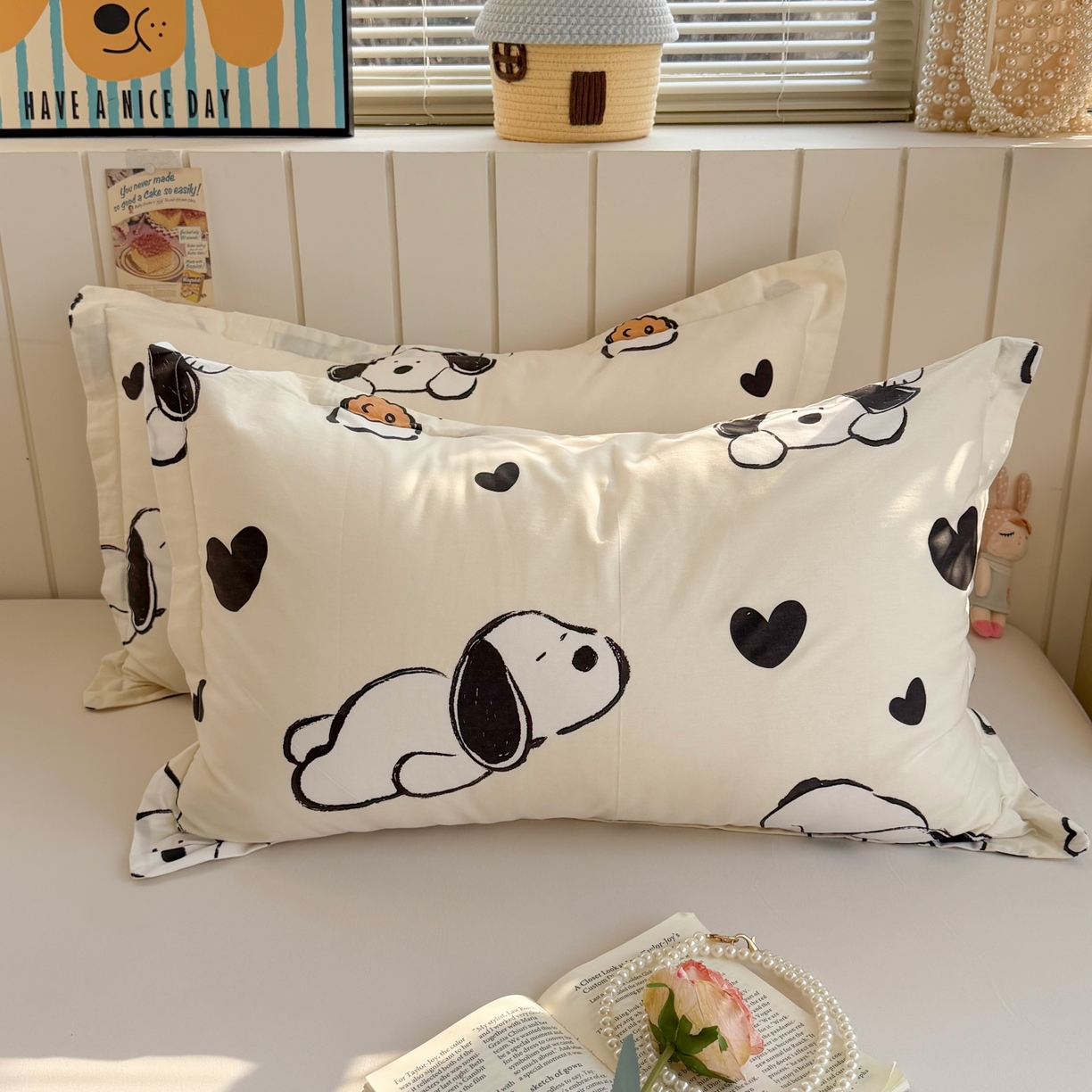 91家纺网 家纺一手货源 找家纺 （总）百寐 2026新款13372全棉信封印花系列枕套