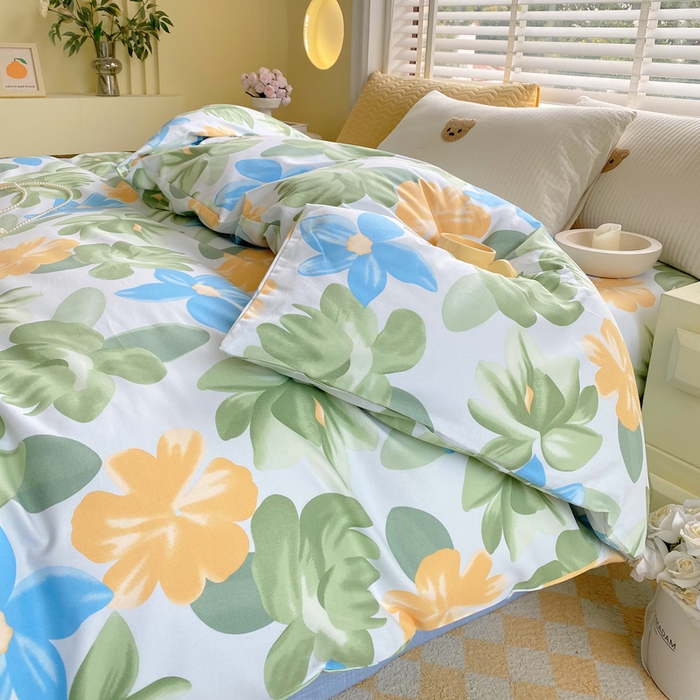 91家纺网 家纺一手货源 找家纺 春皖家纺 2026高端直播热卖非遗A类全棉老粗布加厚床单款三件套-工艺款单被套 茶心