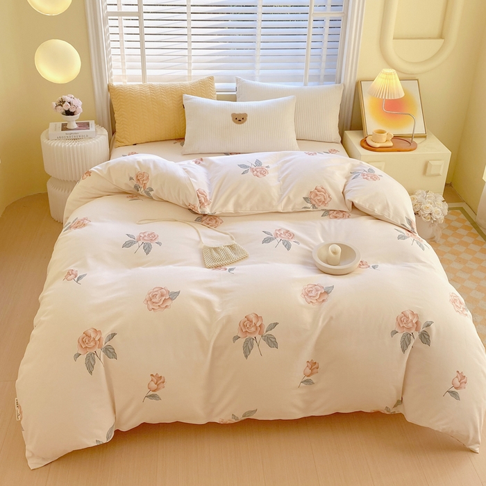 91家纺网 家纺一手货源 找家纺 春皖家纺 2026高端直播热卖非遗A类全棉老粗布加厚床单款三件套-工艺款单被套 春晓米