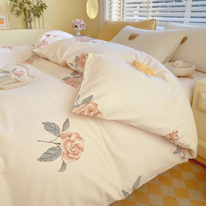 91家纺网 家纺一手货源 找家纺 春皖家纺 2026高端直播热卖非遗A类全棉老粗布加厚床单款三件套-工艺款单被套 春晓米