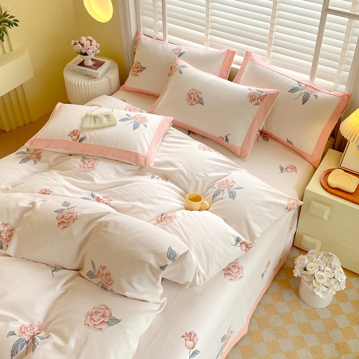 91家纺网 家纺一手货源 找家纺 春皖家纺 2026高端直播热卖非遗A类全棉老粗布加厚床单款三件套-工艺款单被套 春晓米