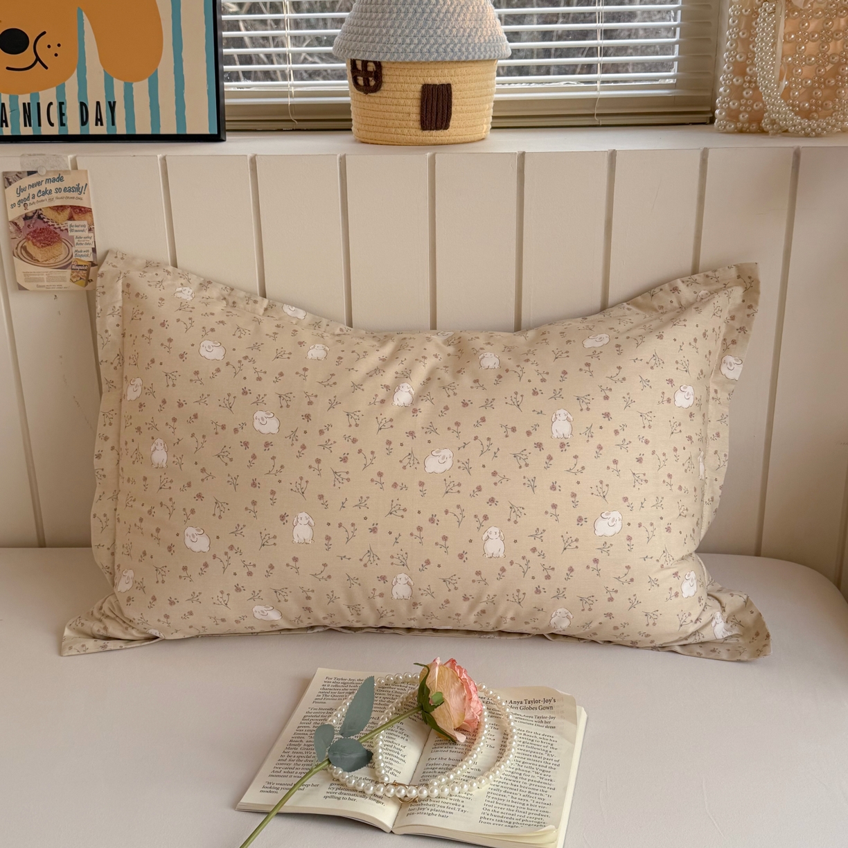 91家纺网 家纺一手货源 找家纺 （总）百寐 2026新款13372全棉信封印花系列枕套