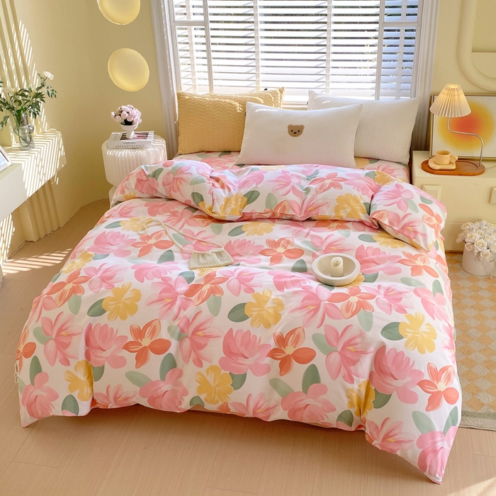 91家纺网 家纺一手货源 找家纺 春皖家纺 2026高端直播热卖非遗A类全棉老粗布加厚床单款三件套-工艺款单被套 觅恋