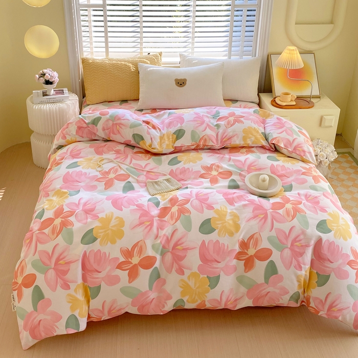 91家纺网 家纺一手货源 找家纺 春皖家纺 2026高端直播热卖非遗A类全棉老粗布加厚床单款三件套-工艺款单被套 觅恋