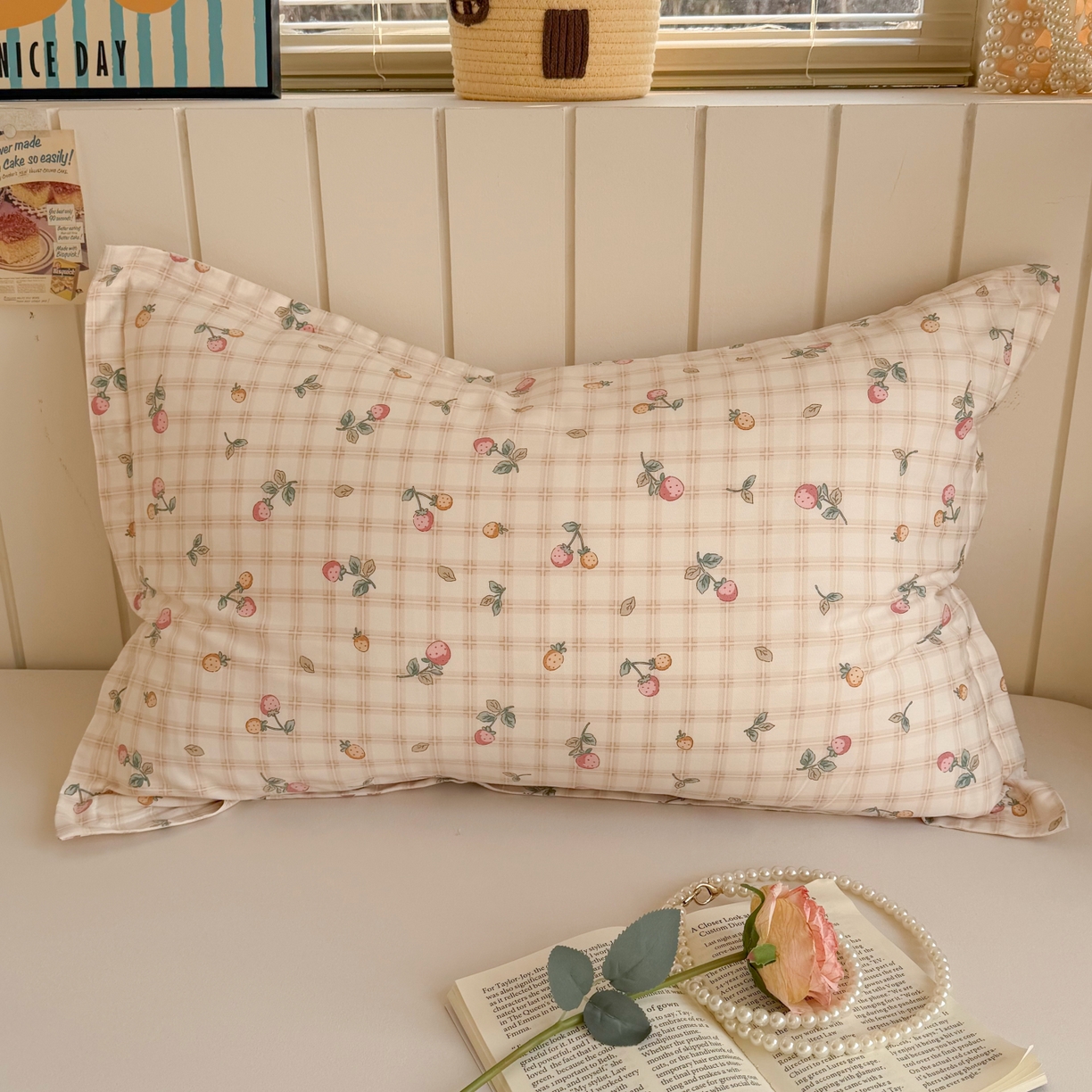 91家纺网 家纺一手货源 找家纺 （总）百寐 2026新款13372全棉信封印花系列枕套