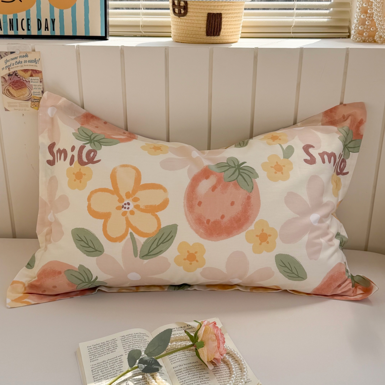 91家纺网 家纺一手货源 找家纺 （总）百寐 2026新款13372全棉信封印花系列枕套