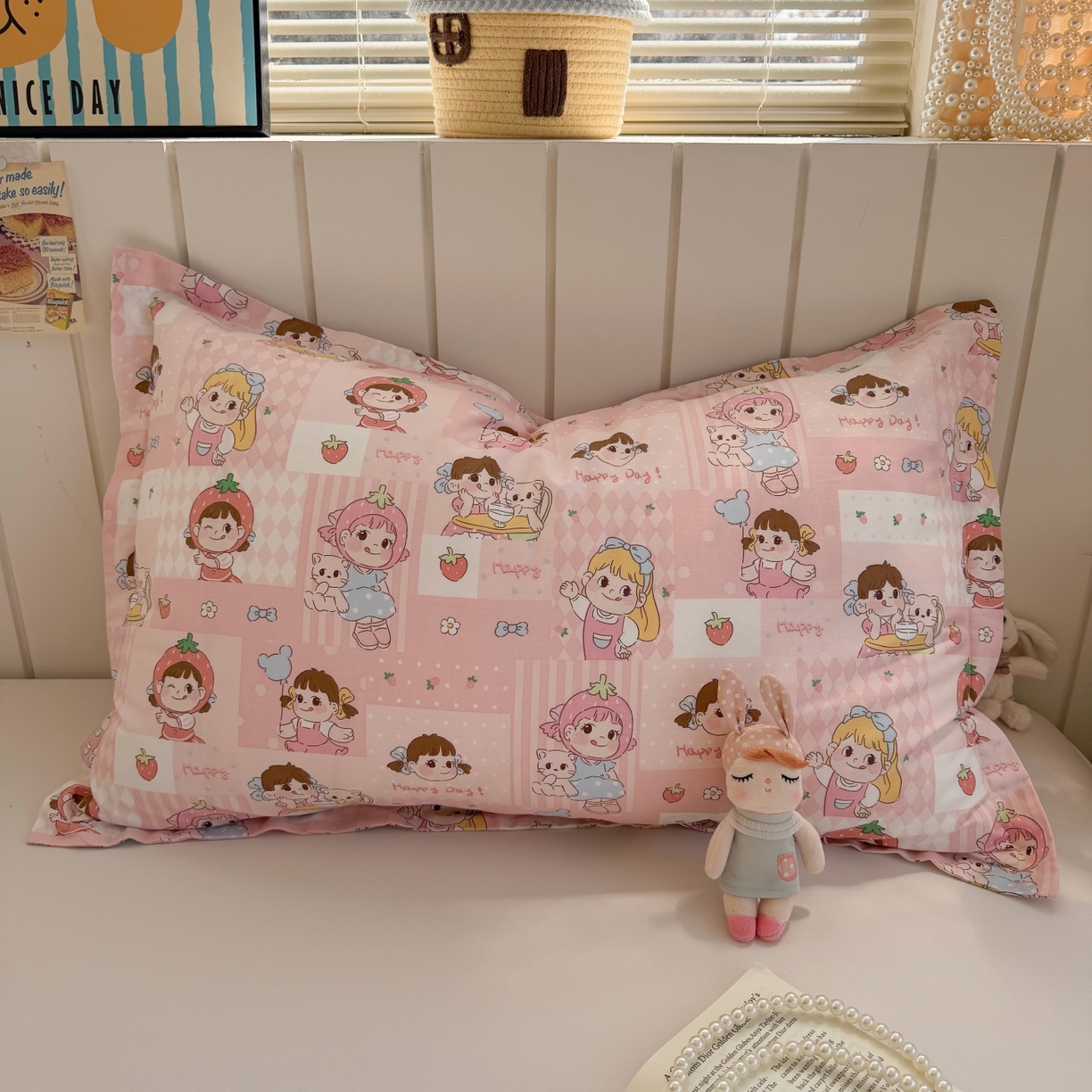 91家纺网 家纺一手货源 找家纺 （总）百寐 2026新款13372全棉信封印花系列枕套