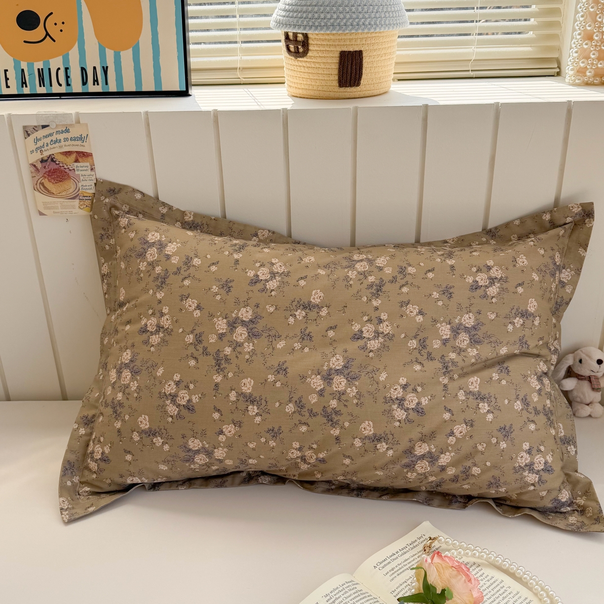 91家纺网 家纺一手货源 找家纺 （总）百寐 2026新款13372全棉信封印花系列枕套