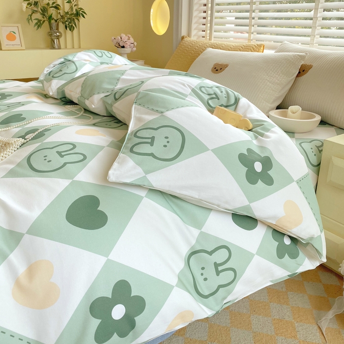 91家纺网 家纺一手货源 找家纺 春皖家纺 2026高端直播热卖非遗A类全棉老粗布加厚床单款三件套-工艺款单被套 幸运