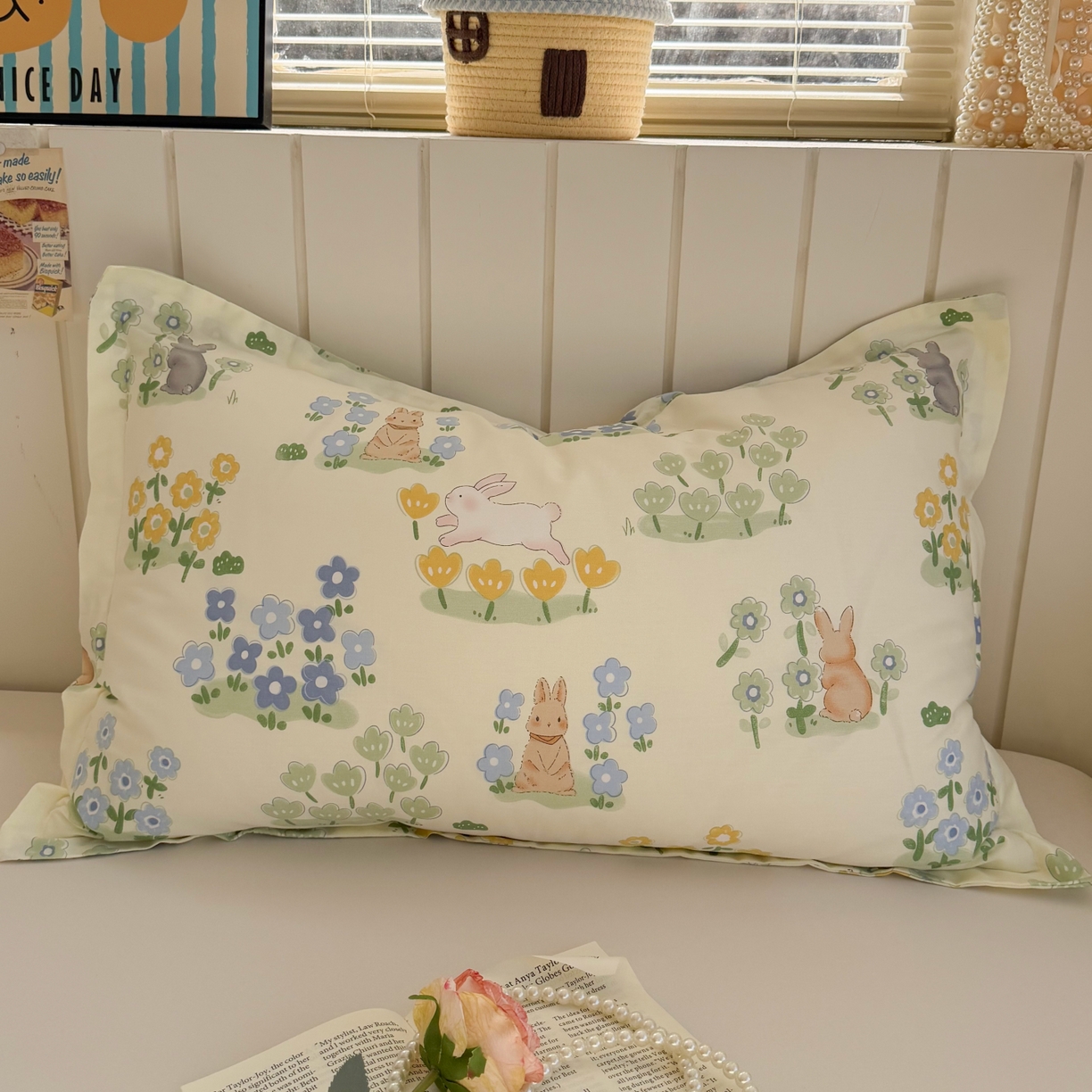 91家纺网 家纺一手货源 找家纺 （总）百寐 2026新款13372全棉信封印花系列枕套