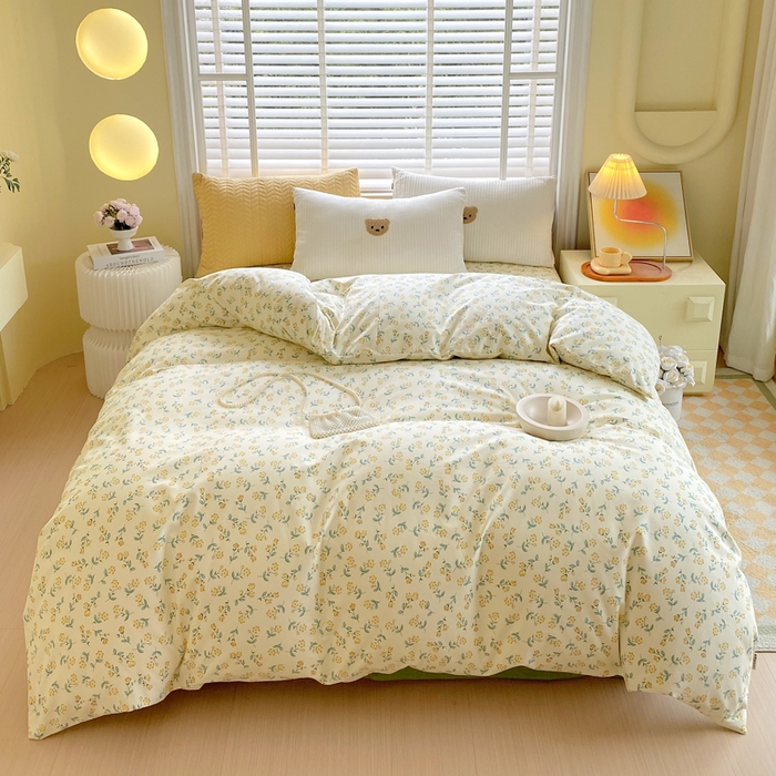 春皖家纺 2026高端直播热卖非遗A类全棉老粗布加厚床单款三件套-工艺款单被套 伊兰