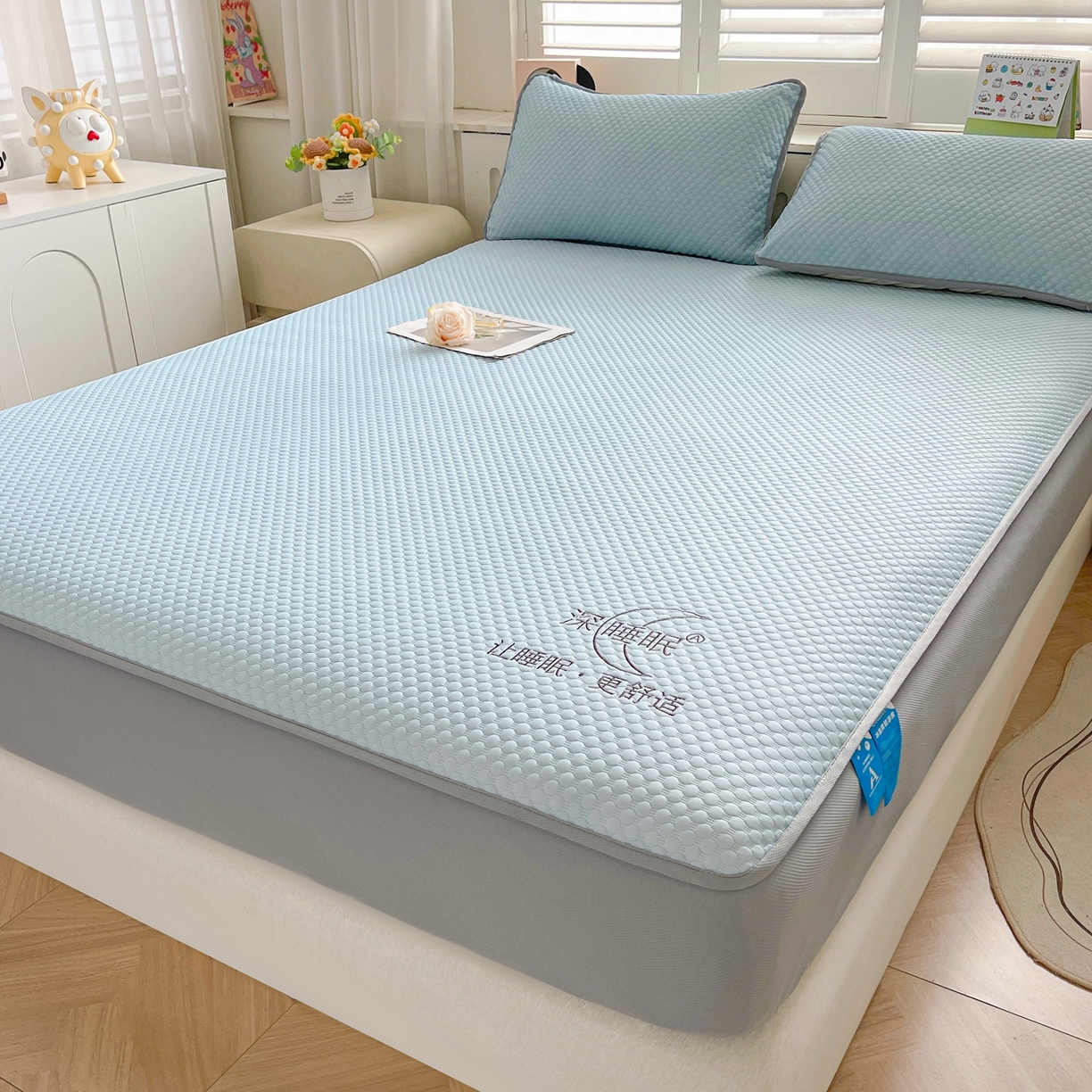 91家纺网 家纺一手货源 找家纺 （总）邵依家纺 2026新款A类冰豆豆凉席床笠款