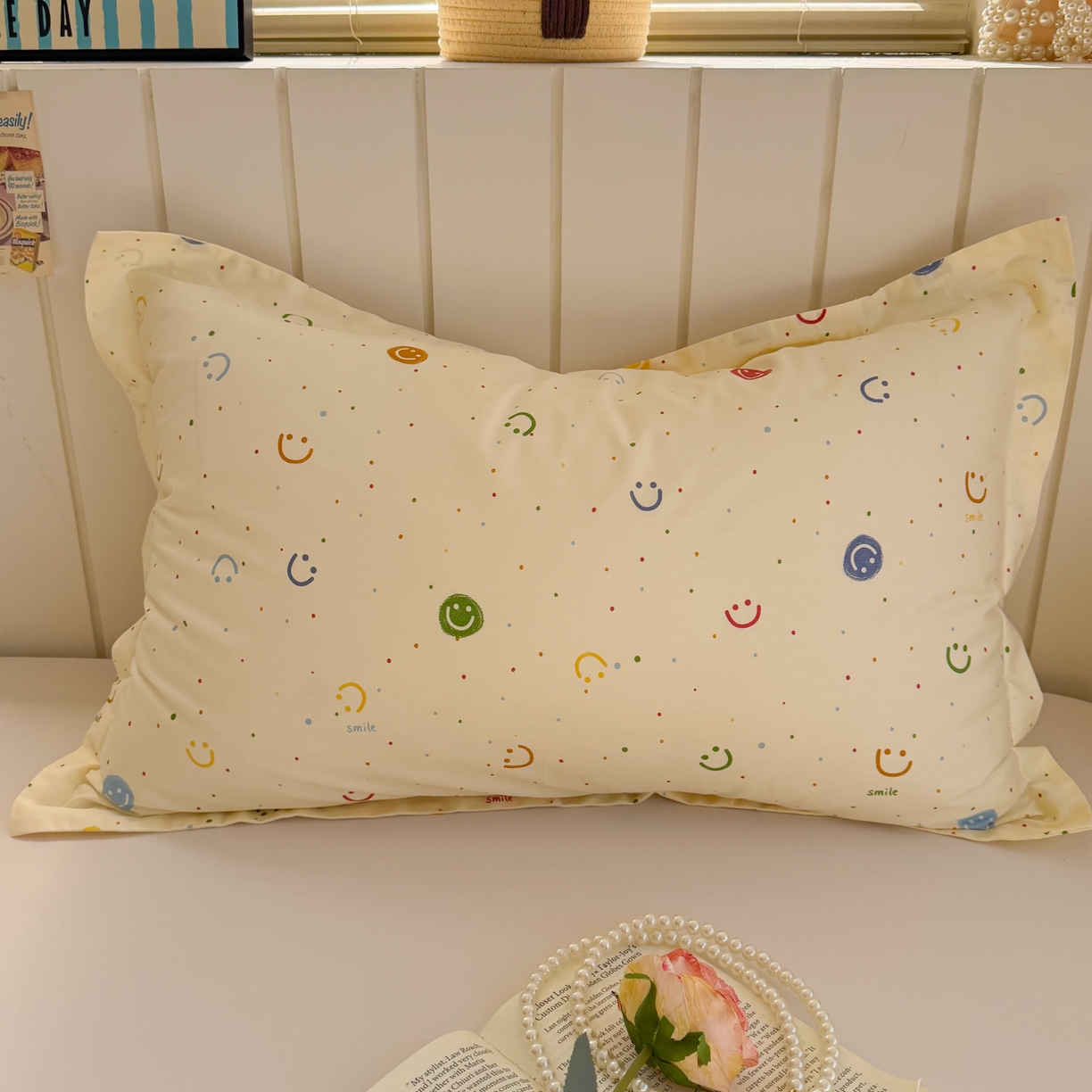 91家纺网 家纺一手货源 找家纺 （总）百寐 2026新款13372全棉信封印花系列枕套