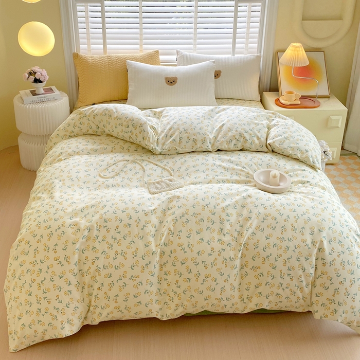 91家纺网 家纺一手货源 找家纺 春皖家纺 2026高端直播热卖非遗A类全棉老粗布加厚床单款三件套-工艺款单被套 伊兰