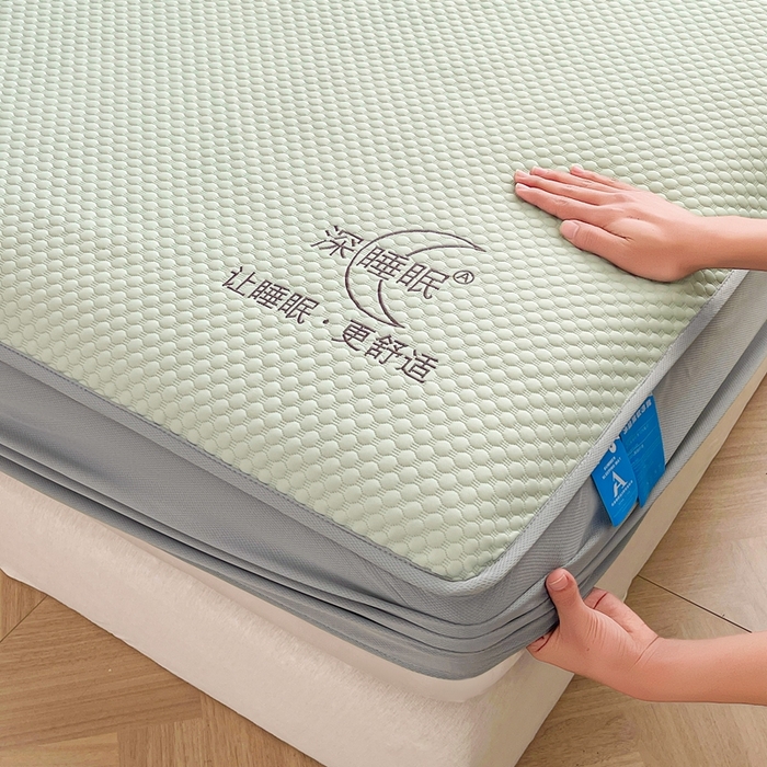 91家纺网 家纺一手货源 找家纺 邵依家纺 2026新款A类冰豆豆凉席床笠款 床笠-青提绿