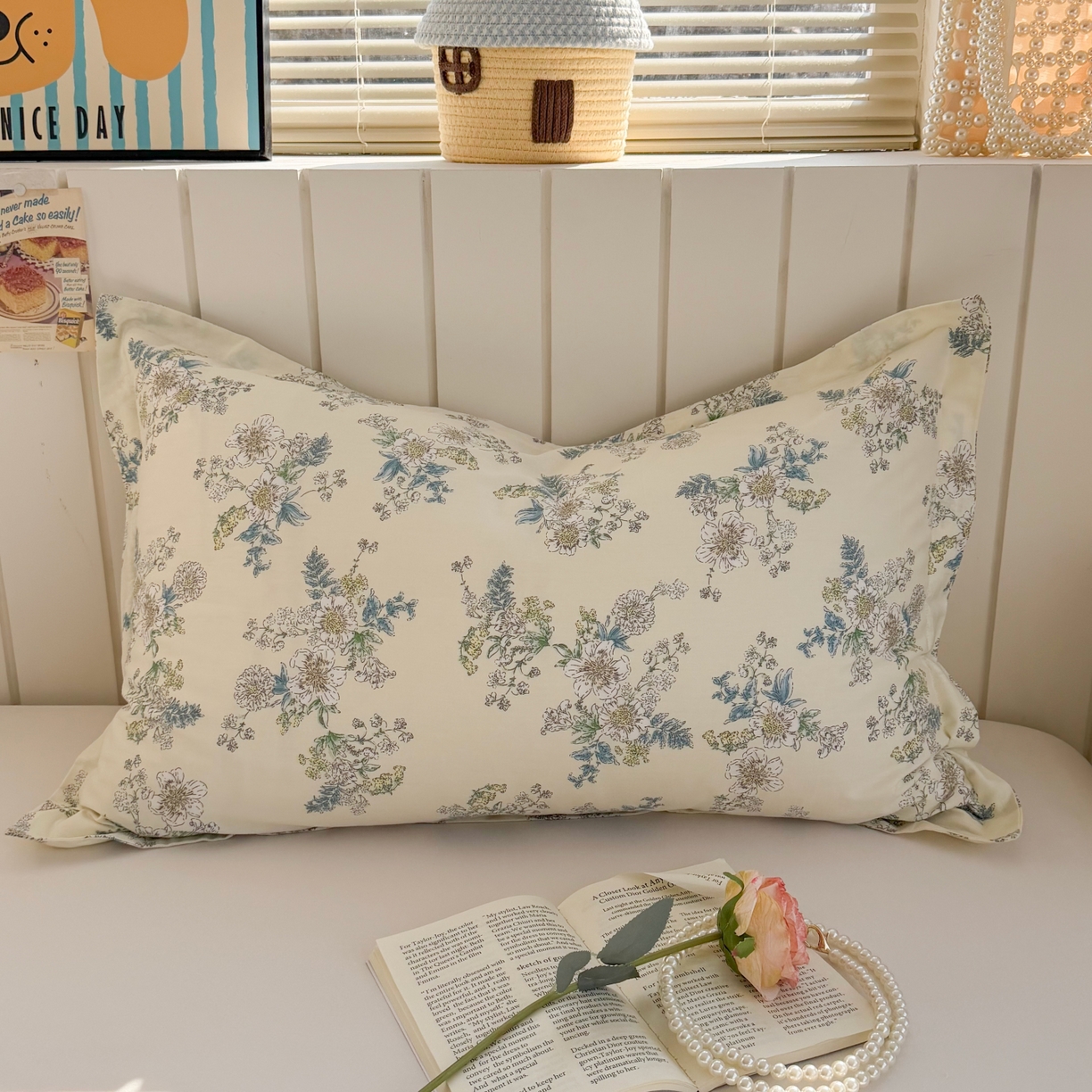 91家纺网 家纺一手货源 找家纺 （总）百寐 2026新款13372全棉信封印花系列枕套