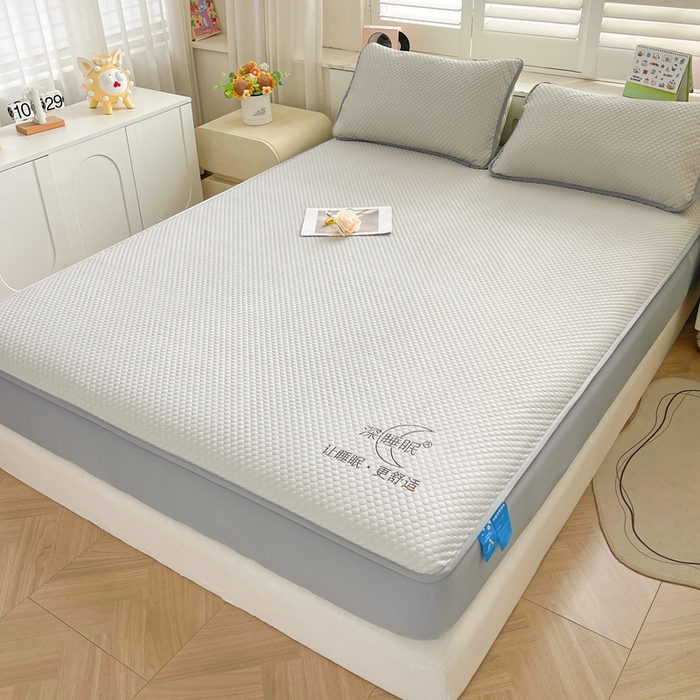 91家纺网 家纺一手货源 找家纺 邵依家纺 2026新款A类冰豆豆凉席床笠款 床笠-云汀灰