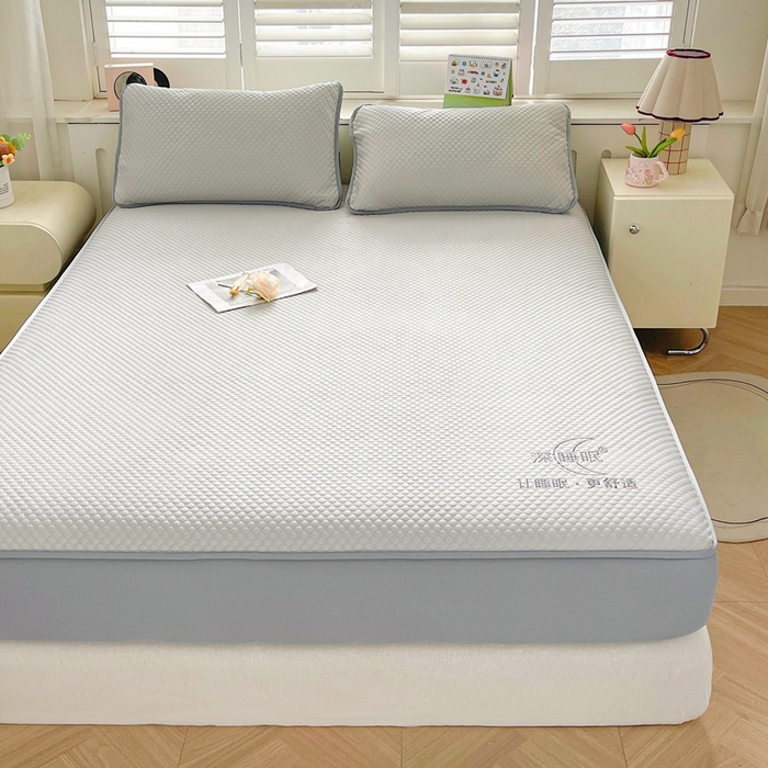 91家纺网 家纺一手货源 找家纺 邵依家纺 2026新款A类冰豆豆凉席床笠款 床笠-云汀灰