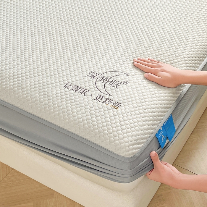 91家纺网 家纺一手货源 找家纺 邵依家纺 2026新款A类冰豆豆凉席床笠款 床笠-云汀灰