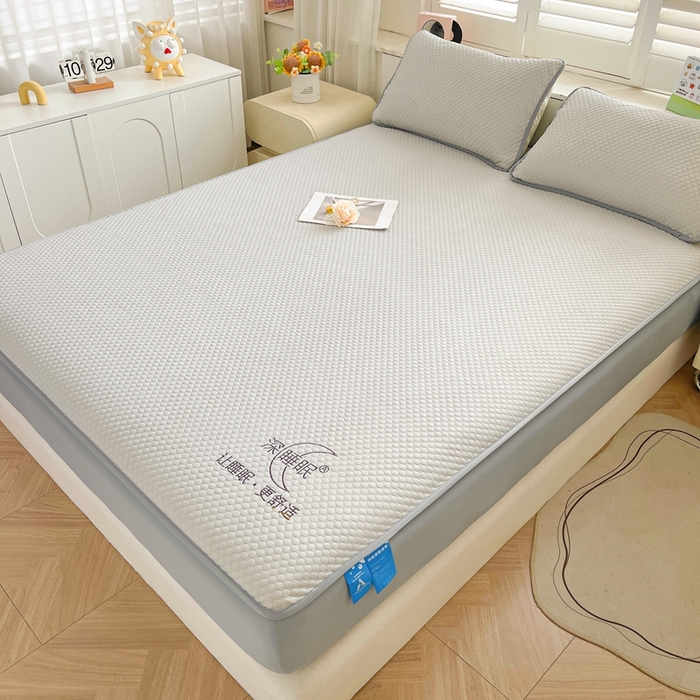 91家纺网 家纺一手货源 找家纺 邵依家纺 2026新款A类冰豆豆凉席床笠款 床笠-云汀灰