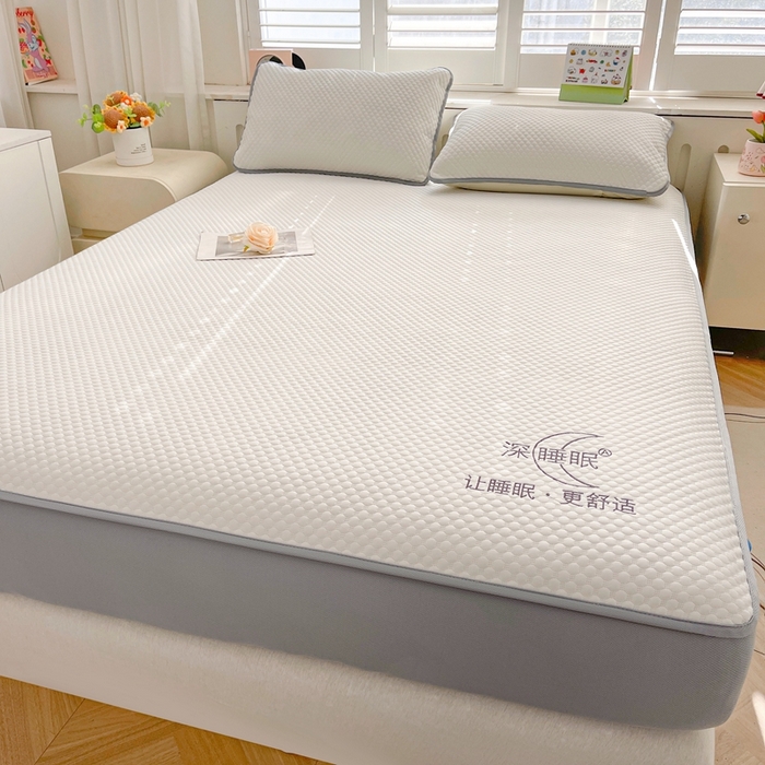 91家纺网 家纺一手货源 找家纺 邵依家纺 2026新款A类冰豆豆凉席床笠款 床笠清涧白