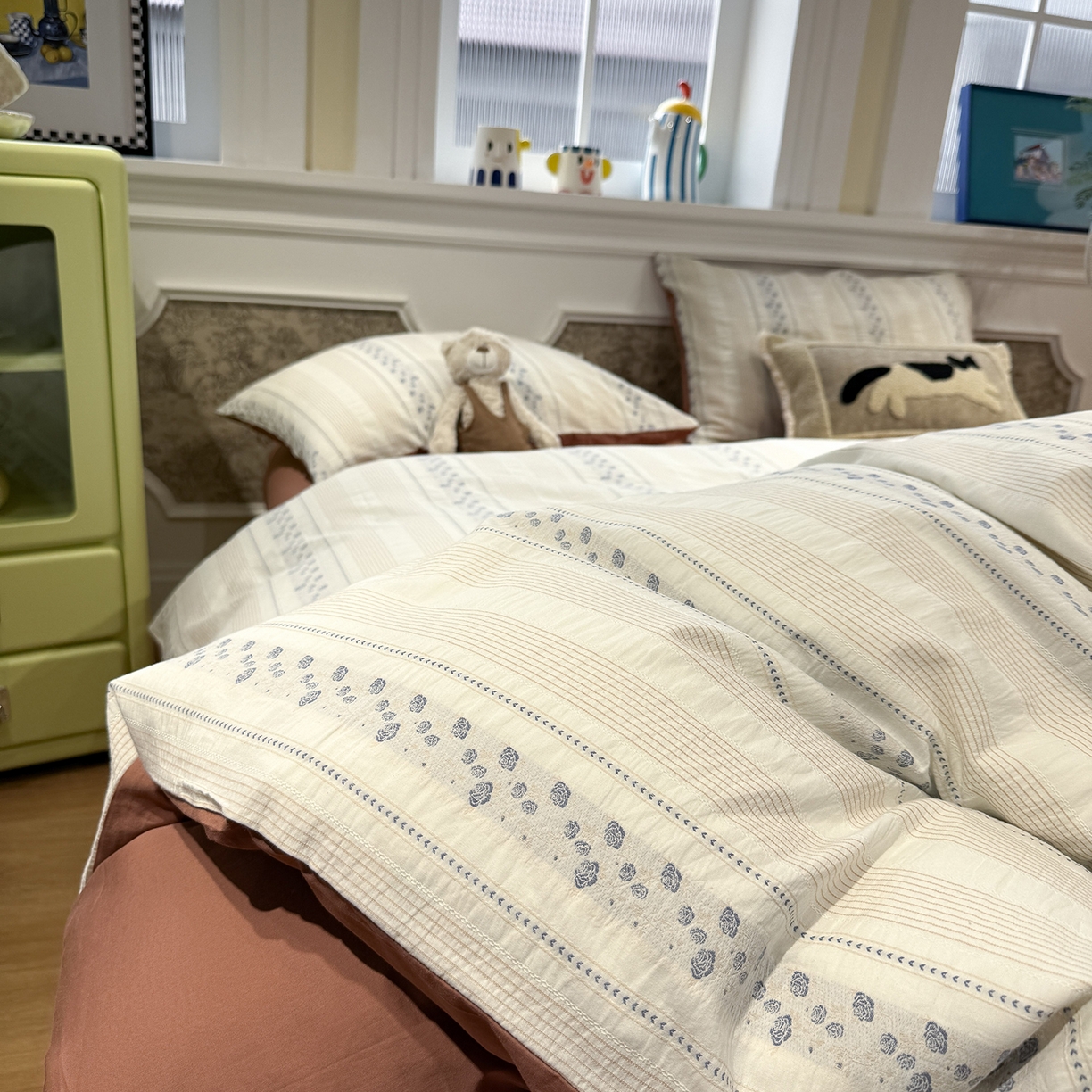 91家纺网 家纺一手货源 找家纺 （总）珺柔家纺 2026新款A版色织提花B版水洗棉四件套