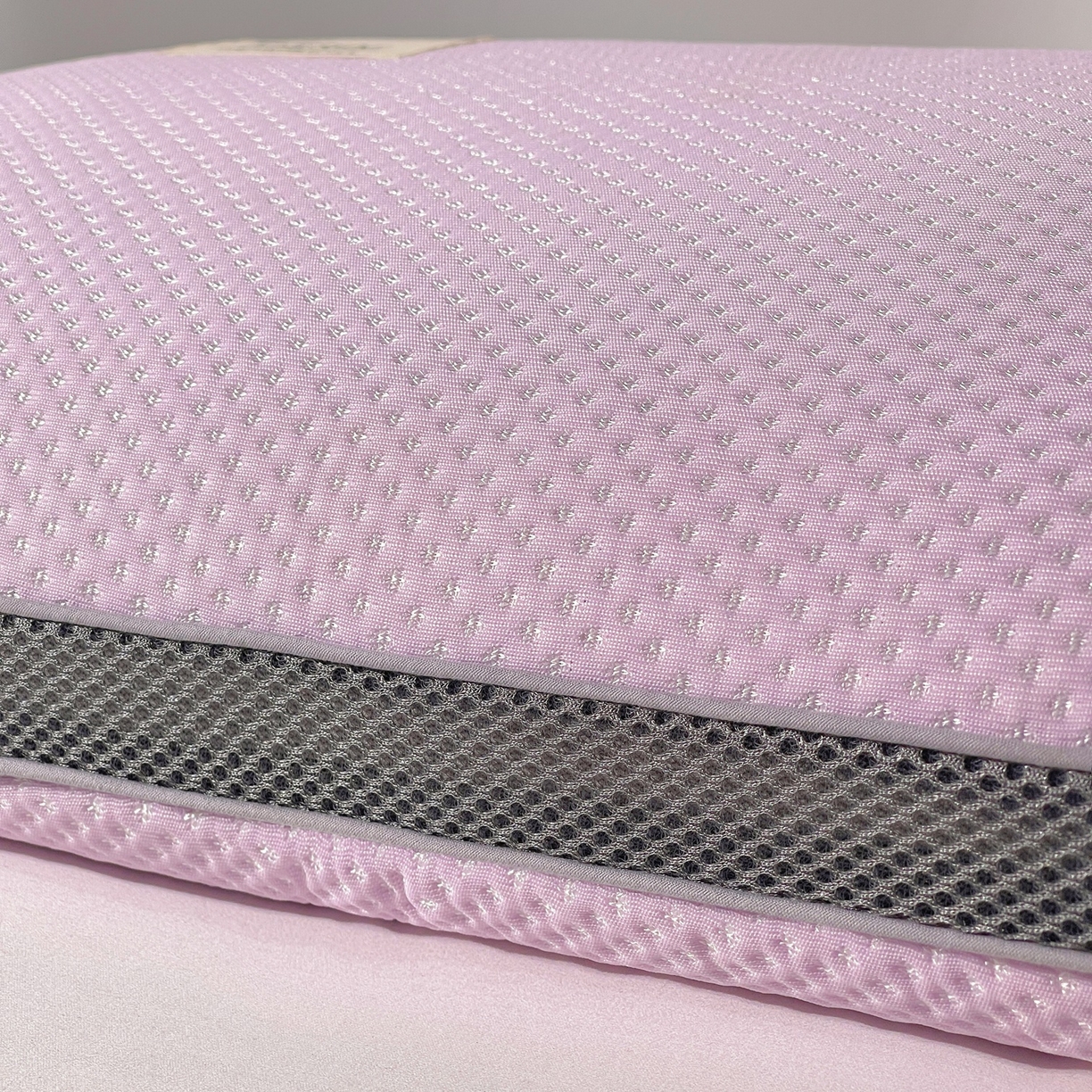 91家纺网 家纺一手货源 找家纺 小桃姐家纺 2025新款凉感冰丝枕荞麦枕头凉豆豆纯色透气面包枕头枕芯 紫色