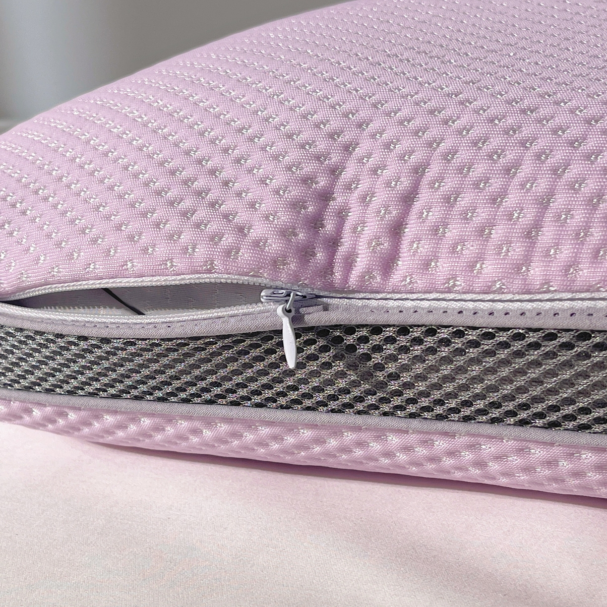 91家纺网 家纺一手货源 找家纺 小桃姐家纺 2025新款凉感冰丝枕荞麦枕头凉豆豆纯色透气面包枕头枕芯 紫色