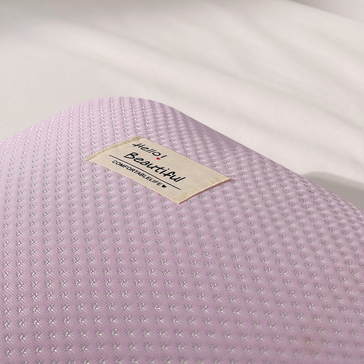 91家纺网 家纺一手货源 找家纺 小桃姐家纺 2025新款凉感冰丝枕荞麦枕头凉豆豆纯色透气面包枕头枕芯 紫色