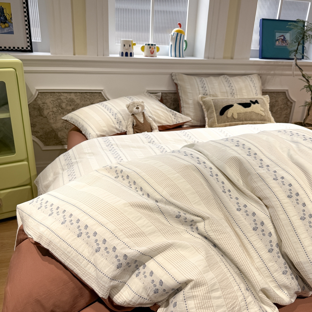 91家纺网 家纺一手货源 找家纺 （总）珺柔家纺 2026新款A版色织提花B版水洗棉四件套