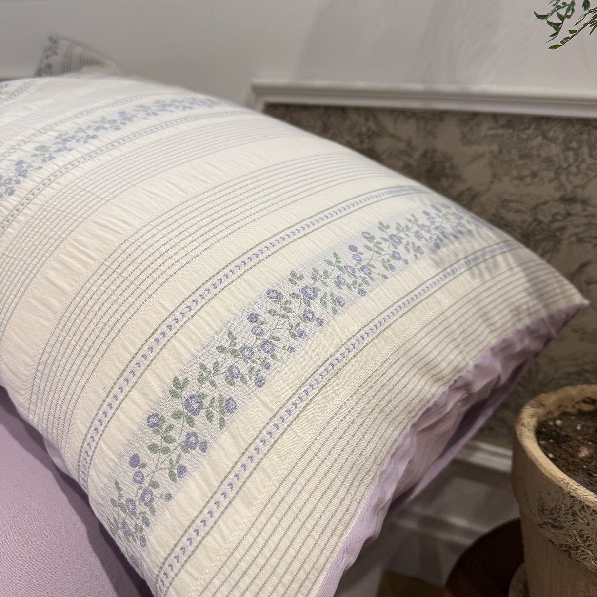 91家纺网 家纺一手货源 找家纺 珺柔家纺 2026新款A版色织提花B版水洗棉四件套 晚棠