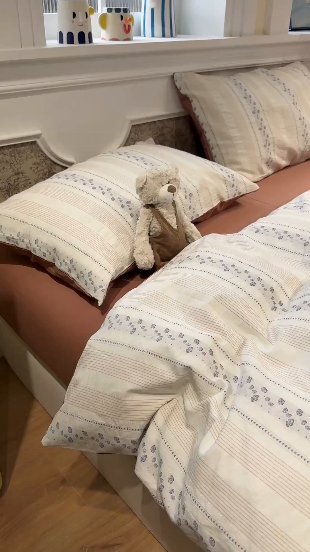 91家纺网 家纺一手货源 找家纺 珺柔家纺 2026新款A版色织提花B版水洗棉四件套 彼岸花