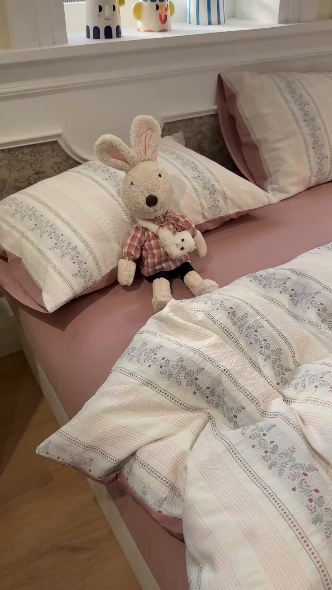 91家纺网 家纺一手货源 找家纺 珺柔家纺 2026新款A版色织提花B版水洗棉四件套 悠悠小花