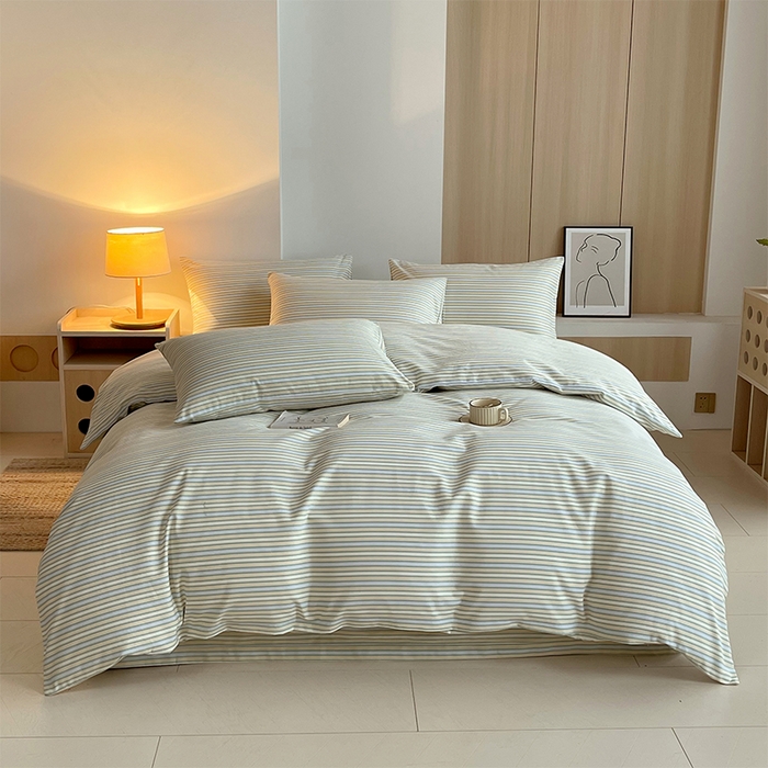 91家纺网 家纺一手货源 找家纺 （总）春皖家纺 2026高端直播热卖非遗A类全棉老粗布加厚床单款三件套-普通款四件套